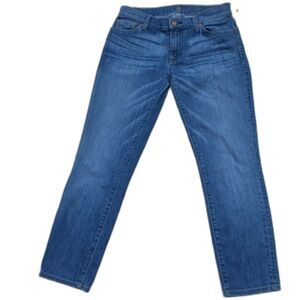 7 For All Mankind Roxanne Crop Jeans Blue Sz 27 (Fits like US 2/4)